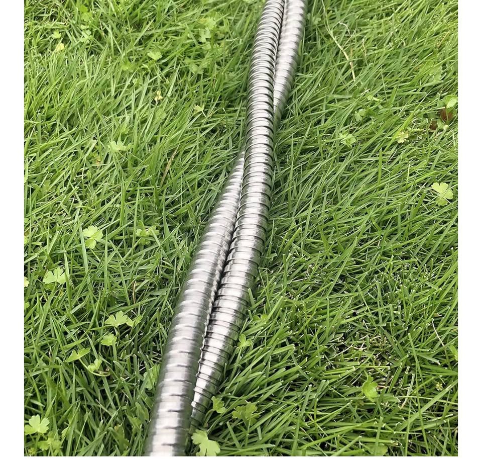304 Stainless Steel 3ft Short Garden Hose with Female to Female Metal Connector,