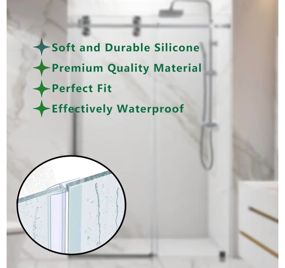 120" Silicone Shower Door Seal for 3/8" Glass