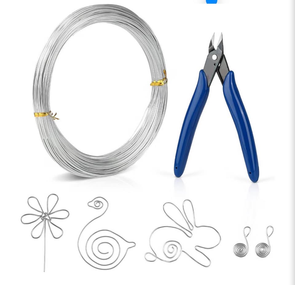 40m Silver Craft Wire with Wire Cutters