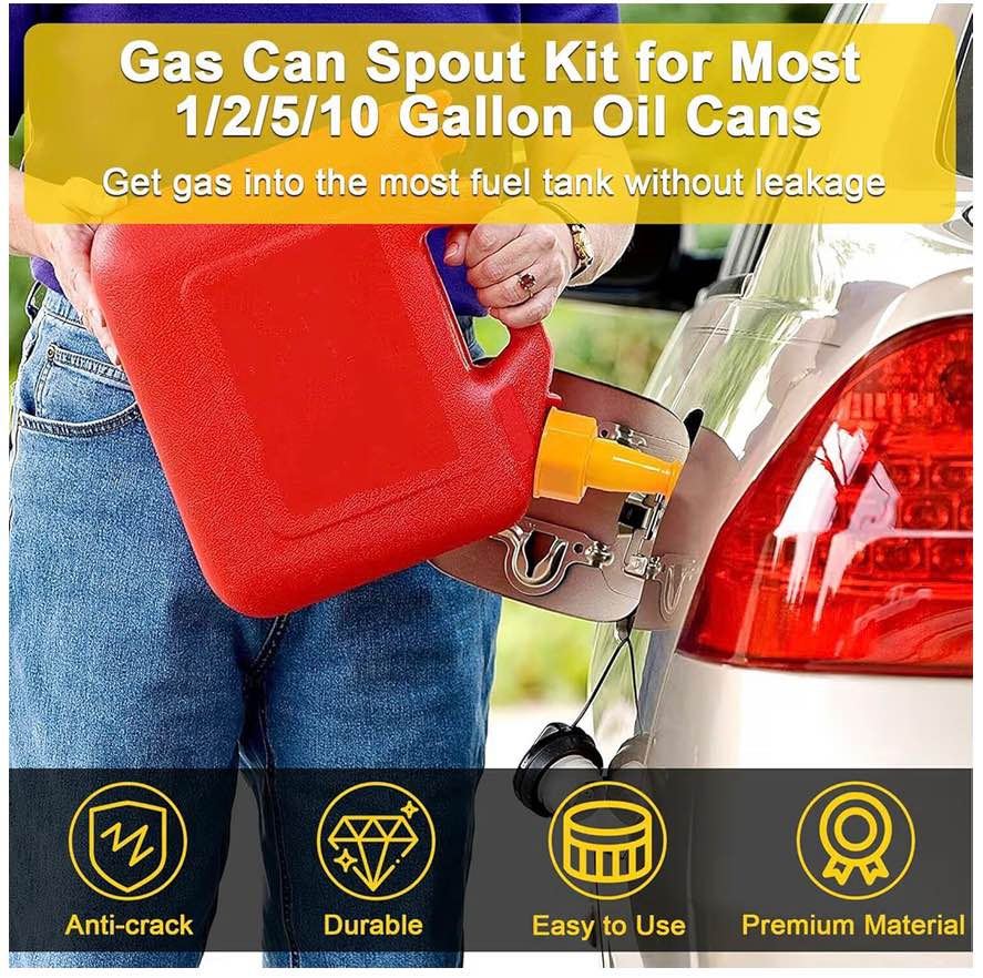 Gas Can Spout Replacement, Old Style Gas Can Nozzle for 1/2/5/10 Gal Gas Can, 5-