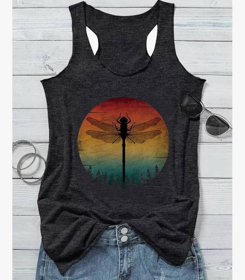 Womens Mandala Vintage Graphic Racerback Tank Tops Summer Casual Loose O-Neck Ta
