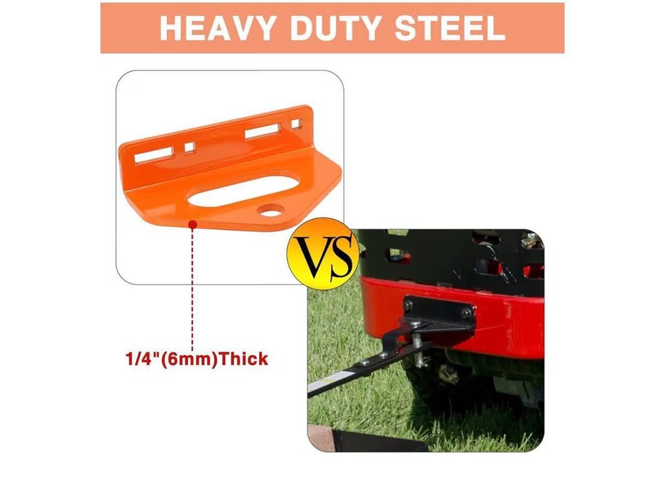 Zero Turn Mower Trailer Tow Hitch 1/4"(6mm) - Heavy Duty Lawn Mower Trailer Hitc