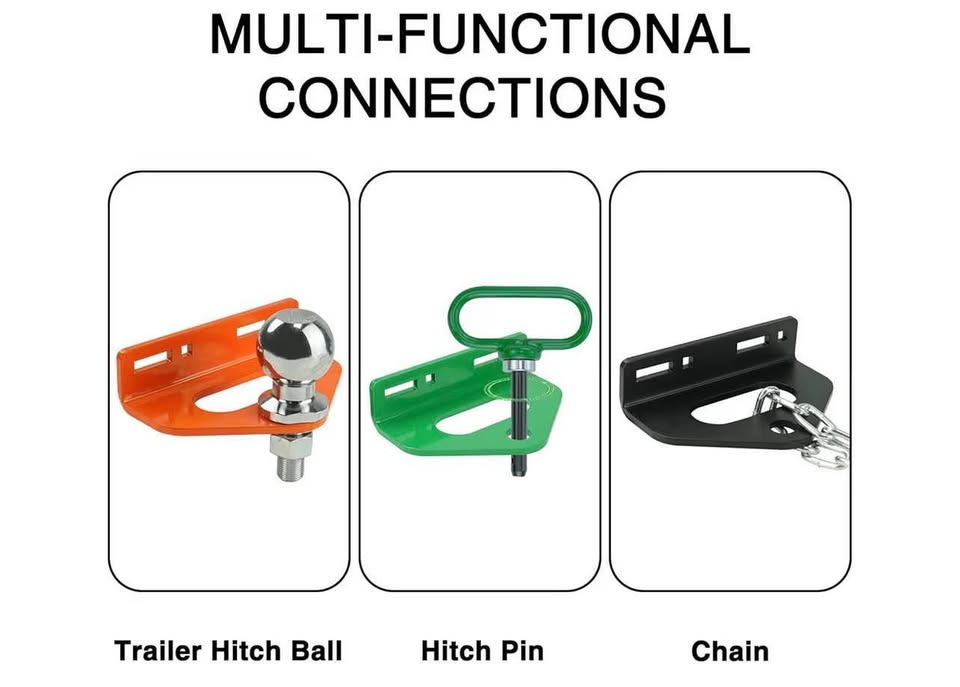 Zero Turn Mower Trailer Tow Hitch 1/4"(6mm) - Heavy Duty Lawn Mower Trailer Hitc