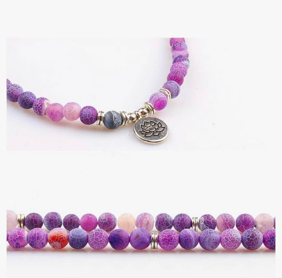 GVUSMIL 8mm 108 Mala Beads Wrap Bracelet Necklace for Yoga Charm Bracelet Natura