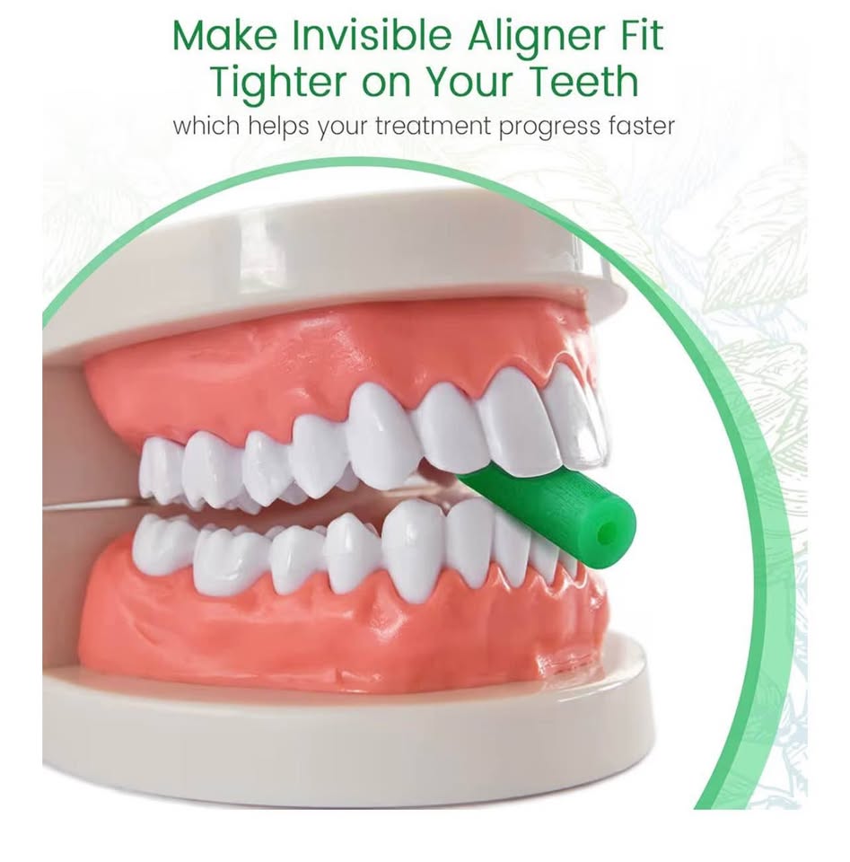 Aligner Chew for Invisalign – 20 Mint-Chew ， Food-Grade Silicone, Flexible & Dur