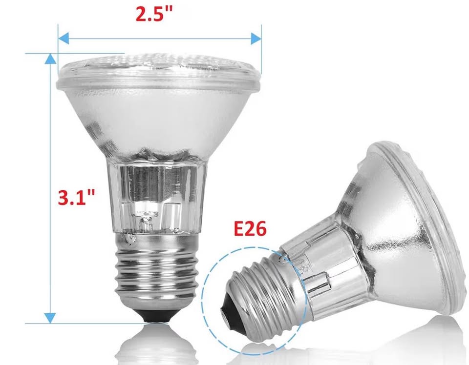 Par 20 3 Pack FL25 50PAR20/FL 50 Watt Halogen Spot Light Bulb Replacement 120V 1
