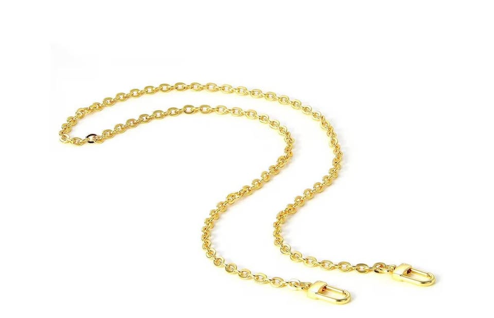 oval Metal purse chain replacement strap gold light weight crossbody shoulder st