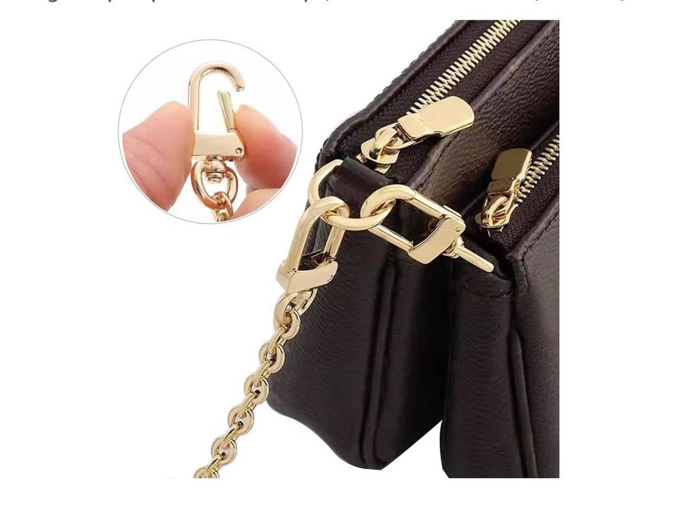 oval Metal purse chain replacement strap gold light weight crossbody shoulder st