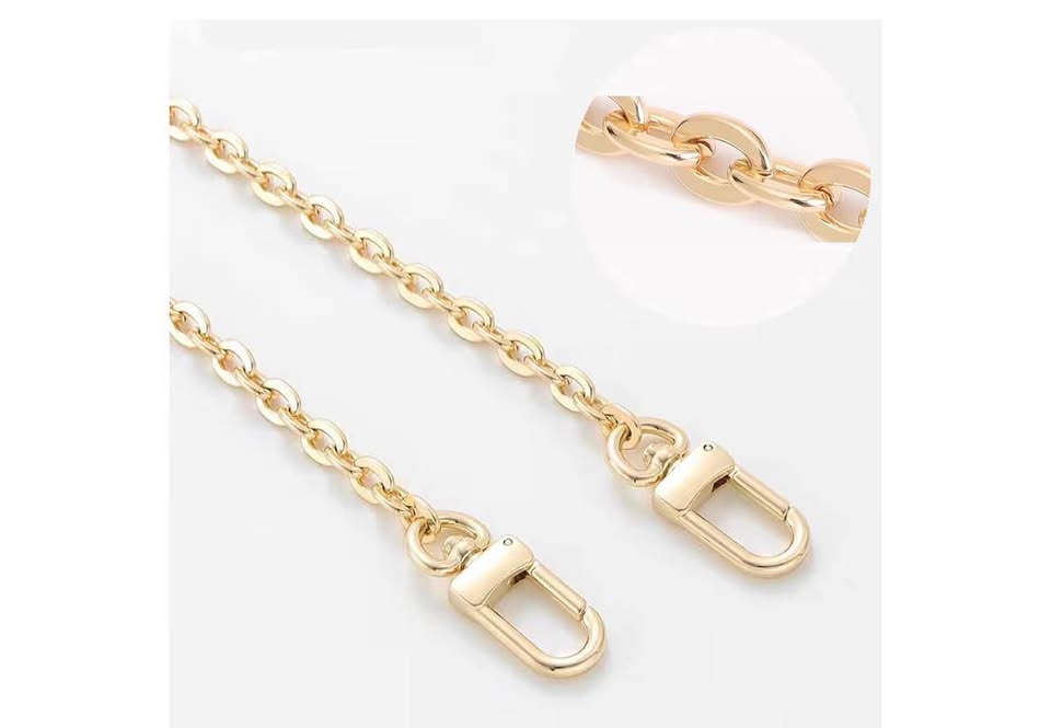 oval Metal purse chain replacement strap gold light weight crossbody shoulder st