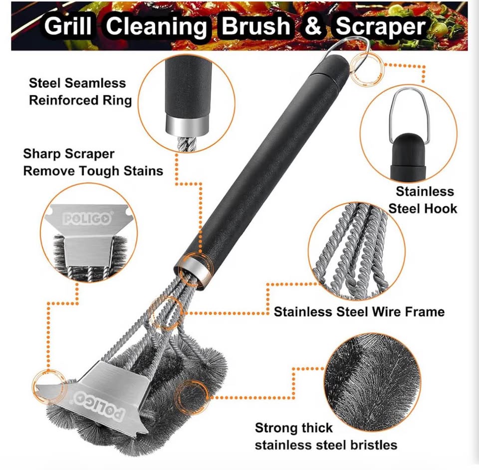 POLIGO Grill Brush and Scraper