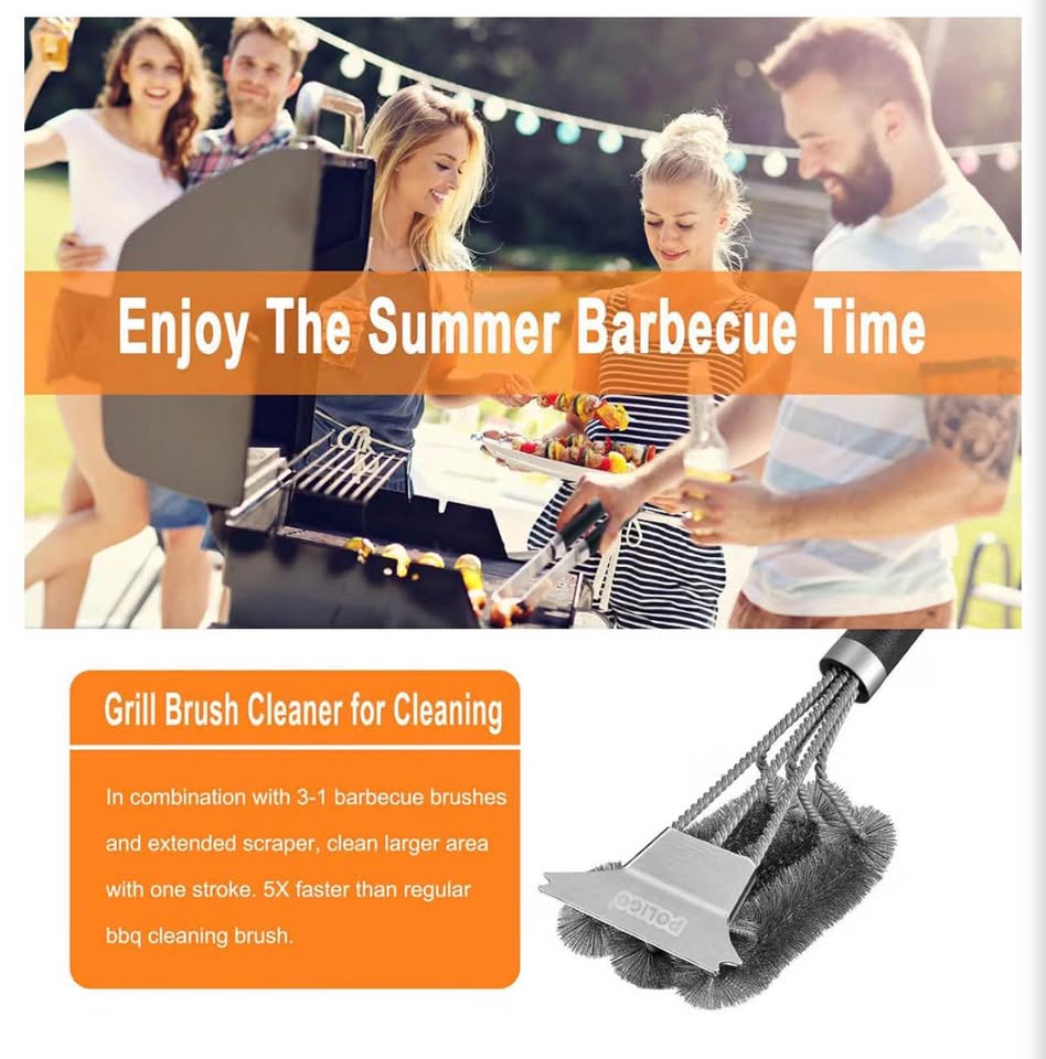 POLIGO Grill Brush and Scraper