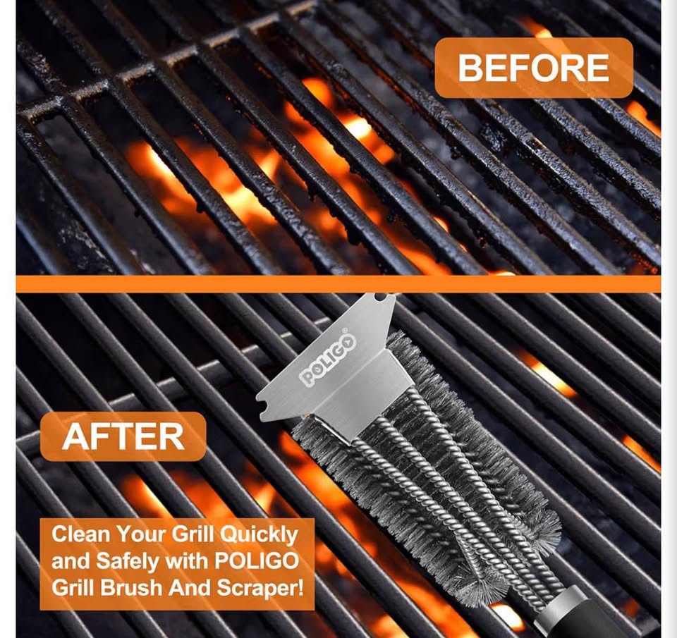 POLIGO Grill Brush and Scraper
