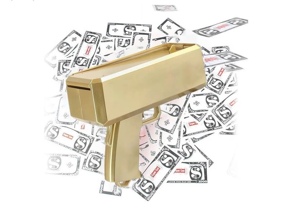 Money Gun Shooter Handheld Cash Money Gun Spraying Machine Money Dispenser with 