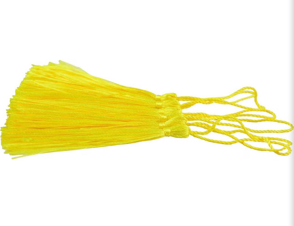 Yellow Craft Tassels with Loops