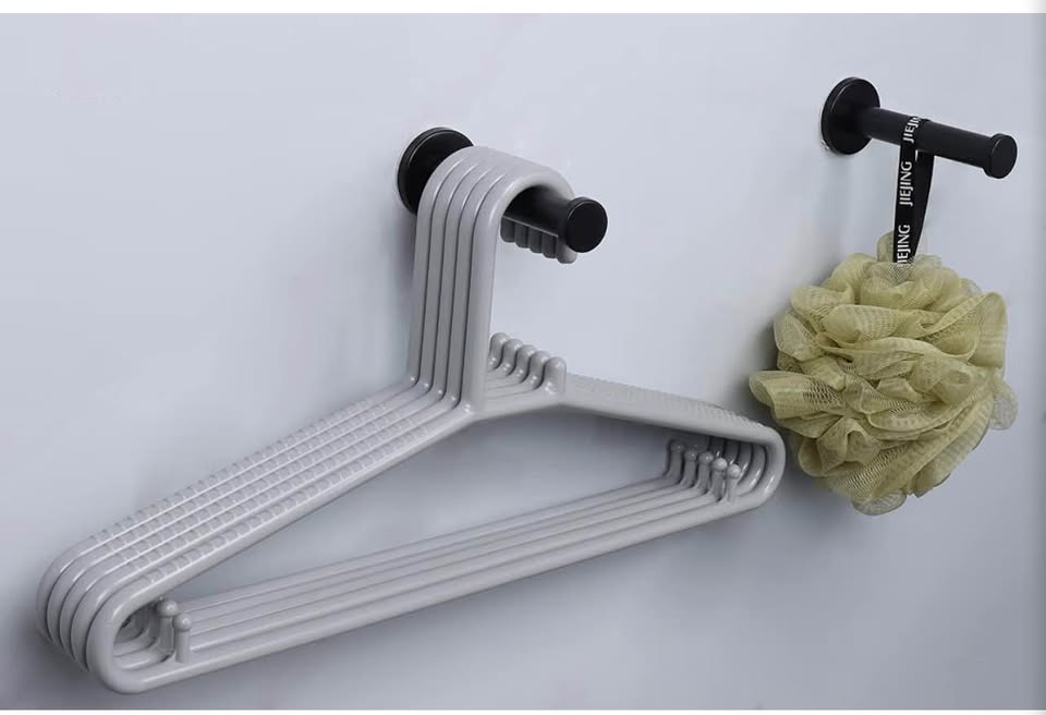 6-Pack Matte Black 304 Stainless Steel Wall Mounted Hooks