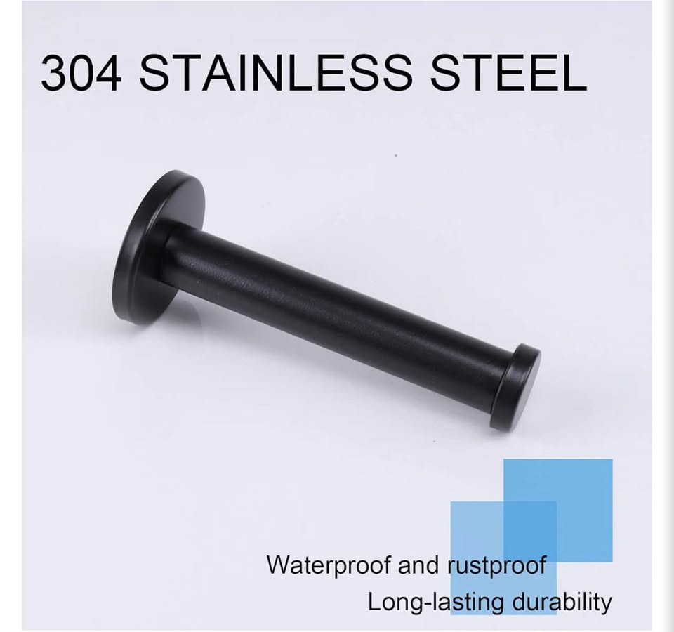 6-Pack Matte Black 304 Stainless Steel Wall Mounted Hooks