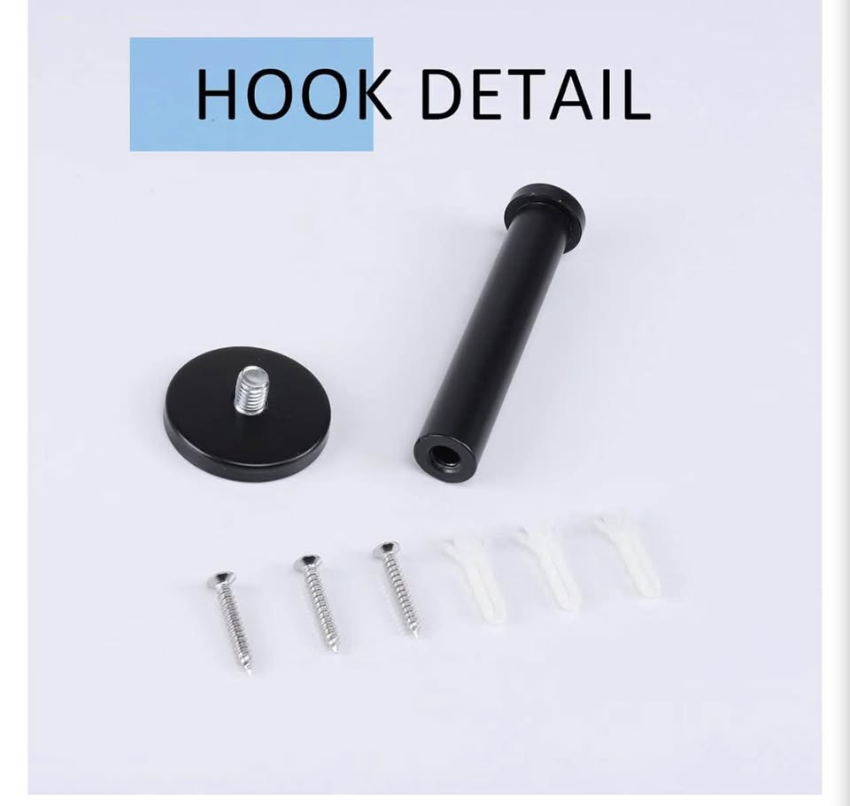 6-Pack Matte Black 304 Stainless Steel Wall Mounted Hooks