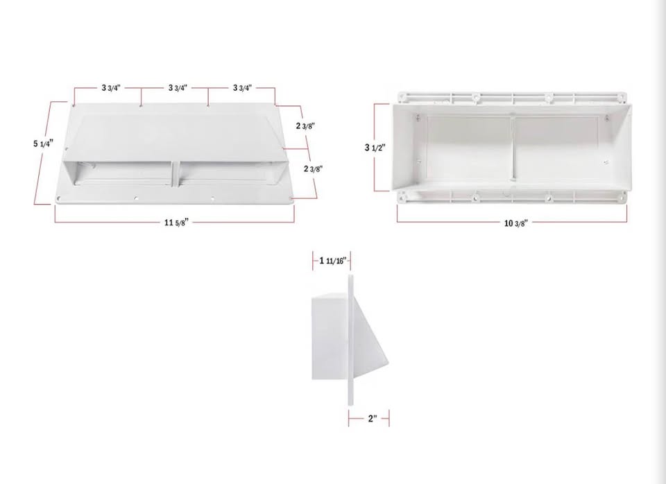 Camp'N RV Exhaust Vent Cover (White) - Perfect RV Stove Vent Cover Replacement f