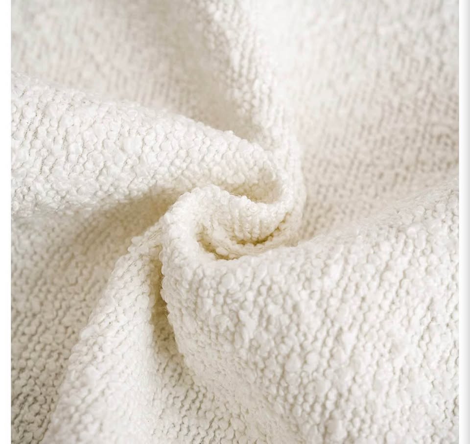 Cream White Bouclé Throw Pillow Covers18x18in