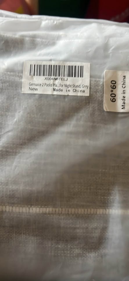 Grey Linen Grid Square Tablecloth