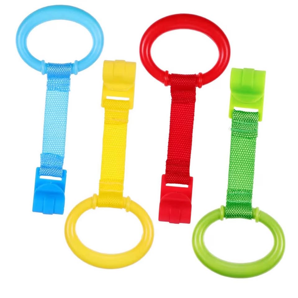 NUOBESTY Plastic Pull Up Rings Stand Up Cot Hanging Hoops for Baby Infant Toddle