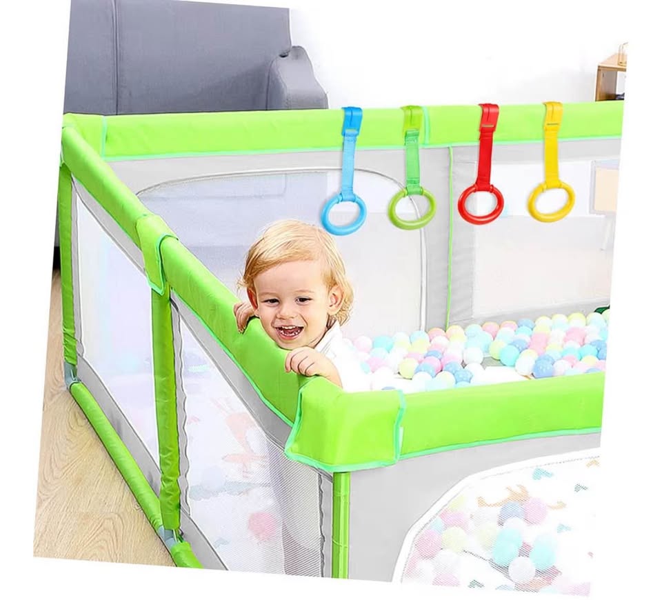 NUOBESTY Plastic Pull Up Rings Stand Up Cot Hanging Hoops for Baby Infant Toddle