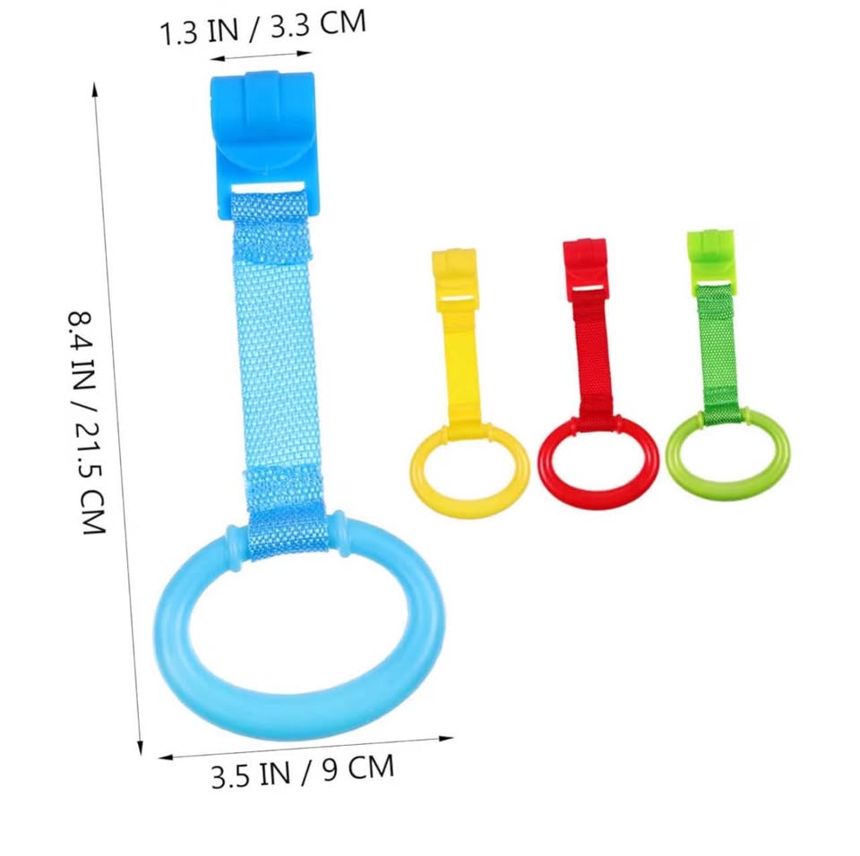 NUOBESTY Plastic Pull Up Rings Stand Up Cot Hanging Hoops for Baby Infant Toddle