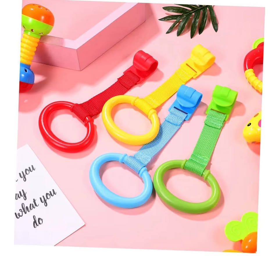 NUOBESTY Plastic Pull Up Rings Stand Up Cot Hanging Hoops for Baby Infant Toddle