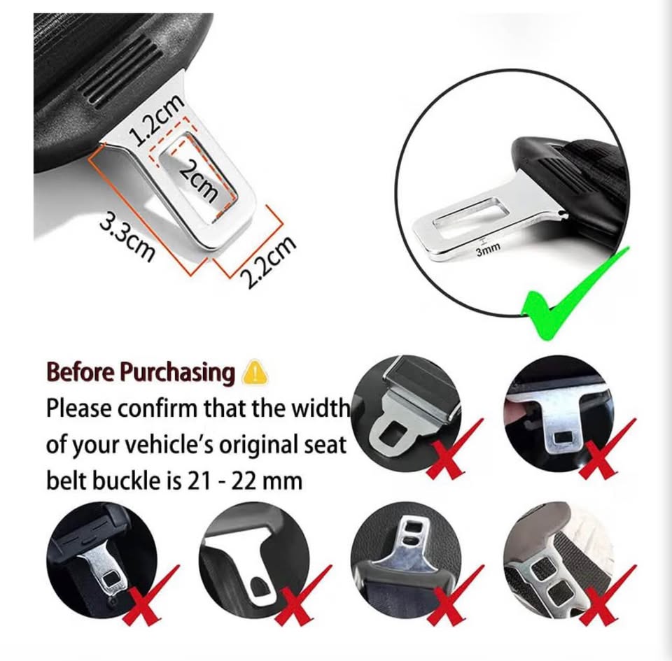 10 Inch Universal Buckle Extender, Restraint Extension, Upgraded Car Buckle Adap