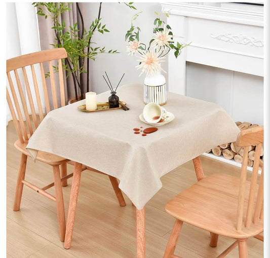 Square Beige Tablecloth35x 35 inch
