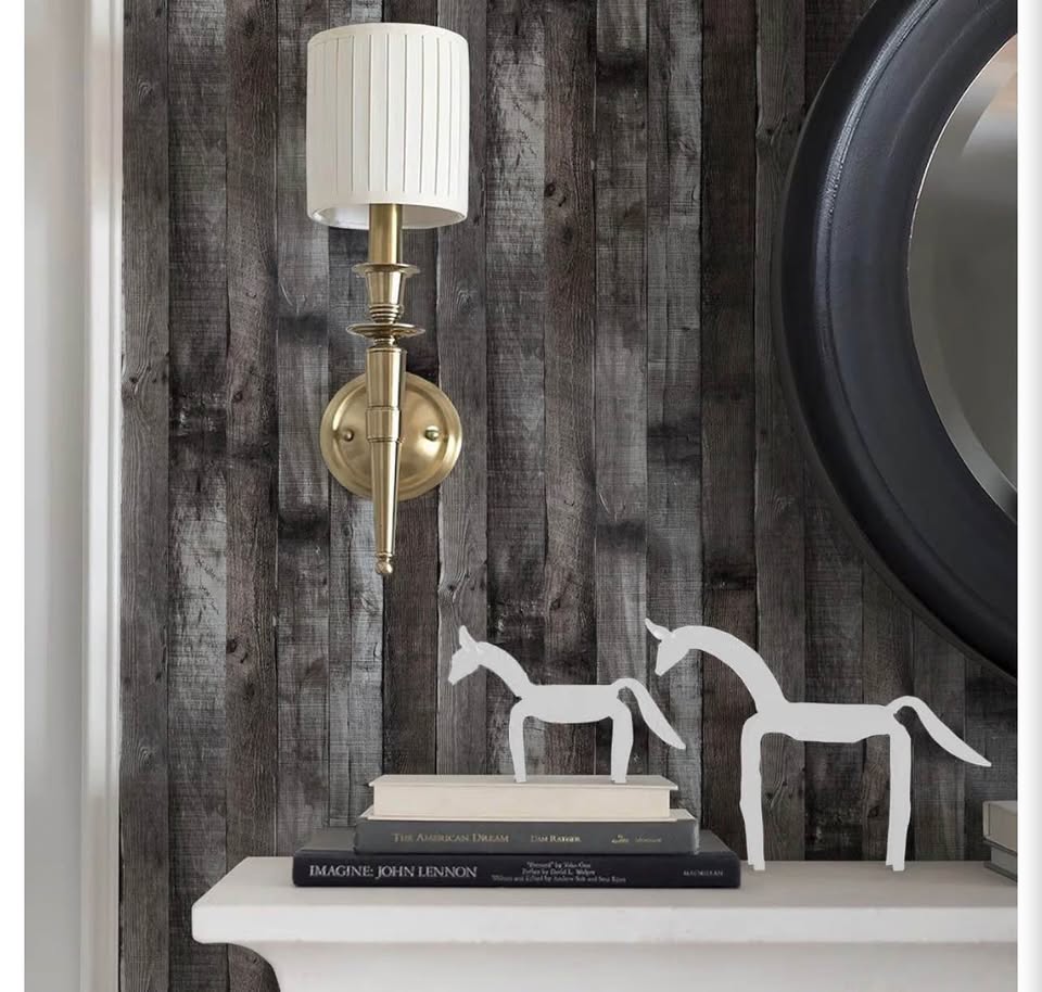 Rustic Grey Wood Peel and Stick Wallpaper
