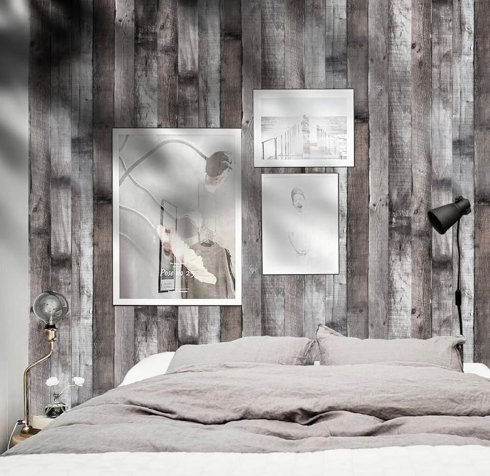 Rustic Grey Wood Peel and Stick Wallpaper
