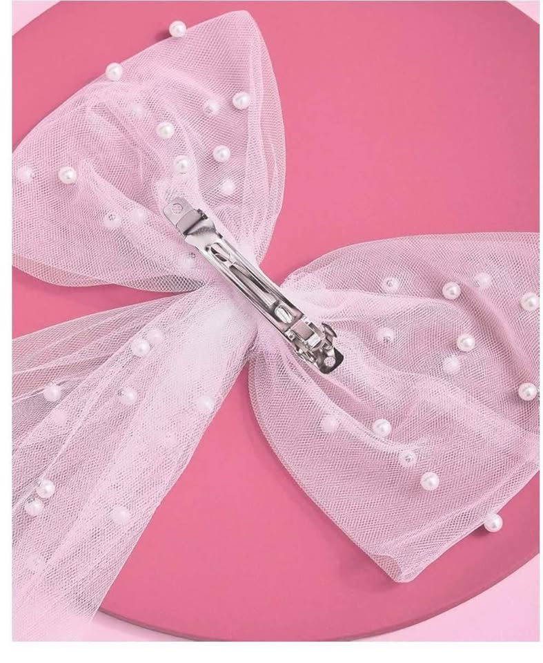 Bachelorette Party Decorations Pearl White Hair Bow - Bride to Be | Bridal Showe