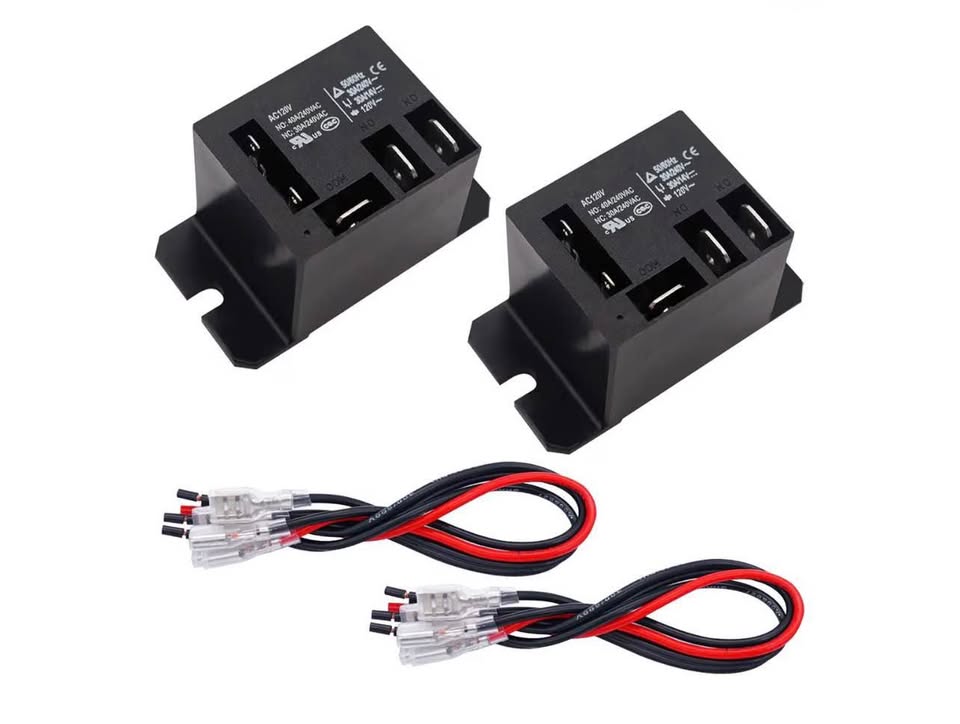 Tnisesm 2PCS Sealed Power Relay SPDT AC120V Coil, 20 Amp 120 VAC with Flange Mou