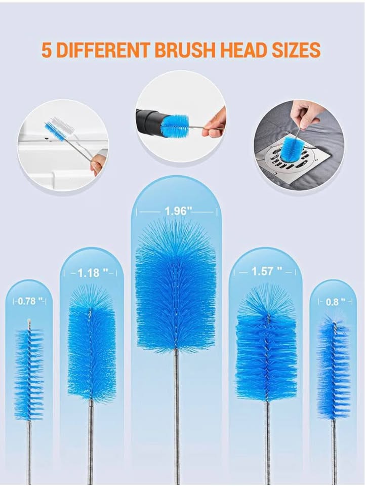 Flexible Drain Cleaning Brush Set
