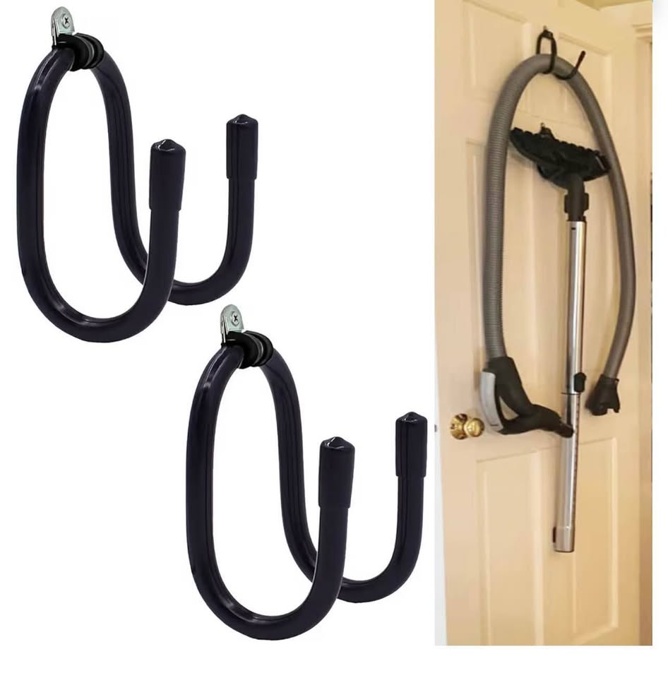 2 Pack Vacuum Hose and Head Holder - Wall Mount Stand Storage Rack for Canister 