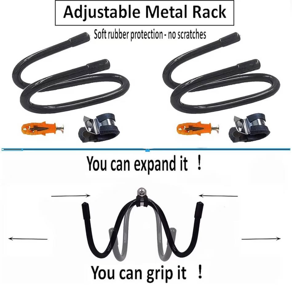 2 Pack Vacuum Hose and Head Holder - Wall Mount Stand Storage Rack for Canister 