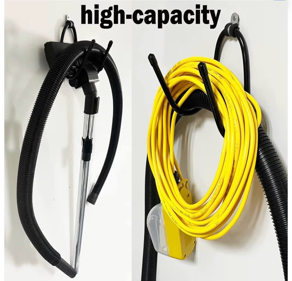 2 Pack Vacuum Hose and Head Holder - Wall Mount Stand Storage Rack for Canister 