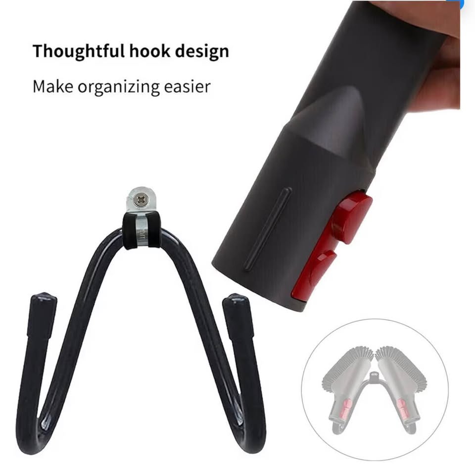 2 Pack Vacuum Hose and Head Holder - Wall Mount Stand Storage Rack for Canister 