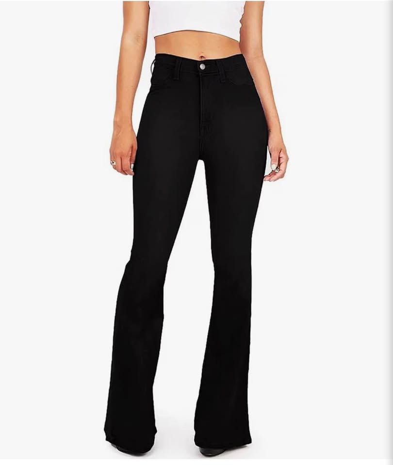 High Waisted Black Flare Jeans size 10 &12&S&L