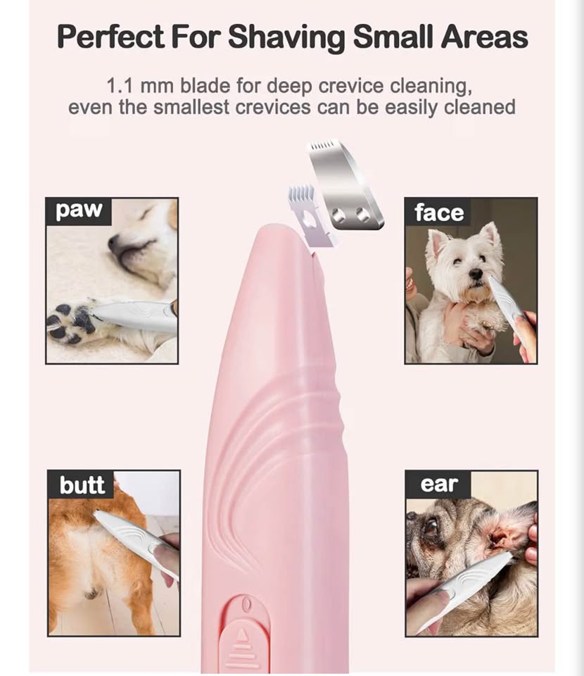 LEYOUFU Dog Paw Trimmer for Grooming, Cordless Electric Small Pet Grooming Clipp