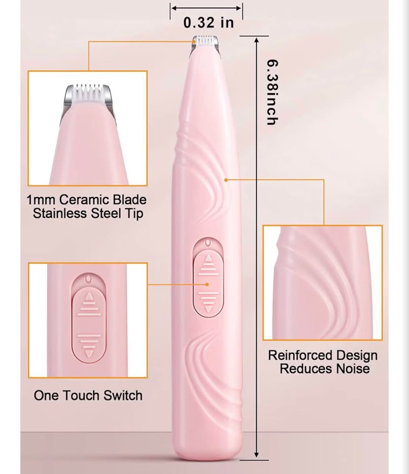 LEYOUFU Dog Paw Trimmer for Grooming, Cordless Electric Small Pet Grooming Clipp