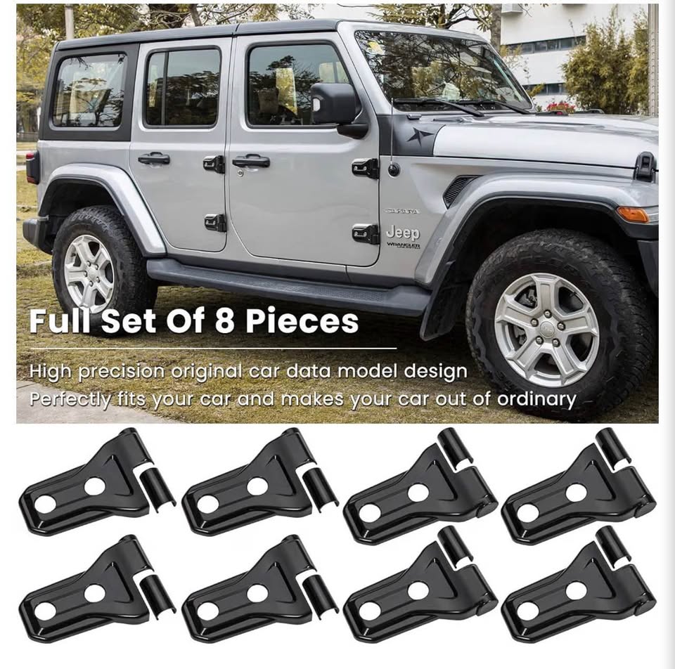Door Hinge Cover Trim Exterior Accessories Decoration for 2018-2025 Jeep Wrangle