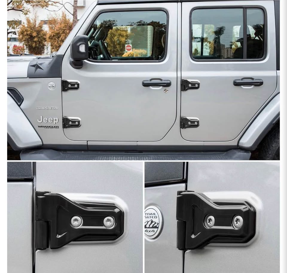 Door Hinge Cover Trim Exterior Accessories Decoration for 2018-2025 Jeep Wrangle