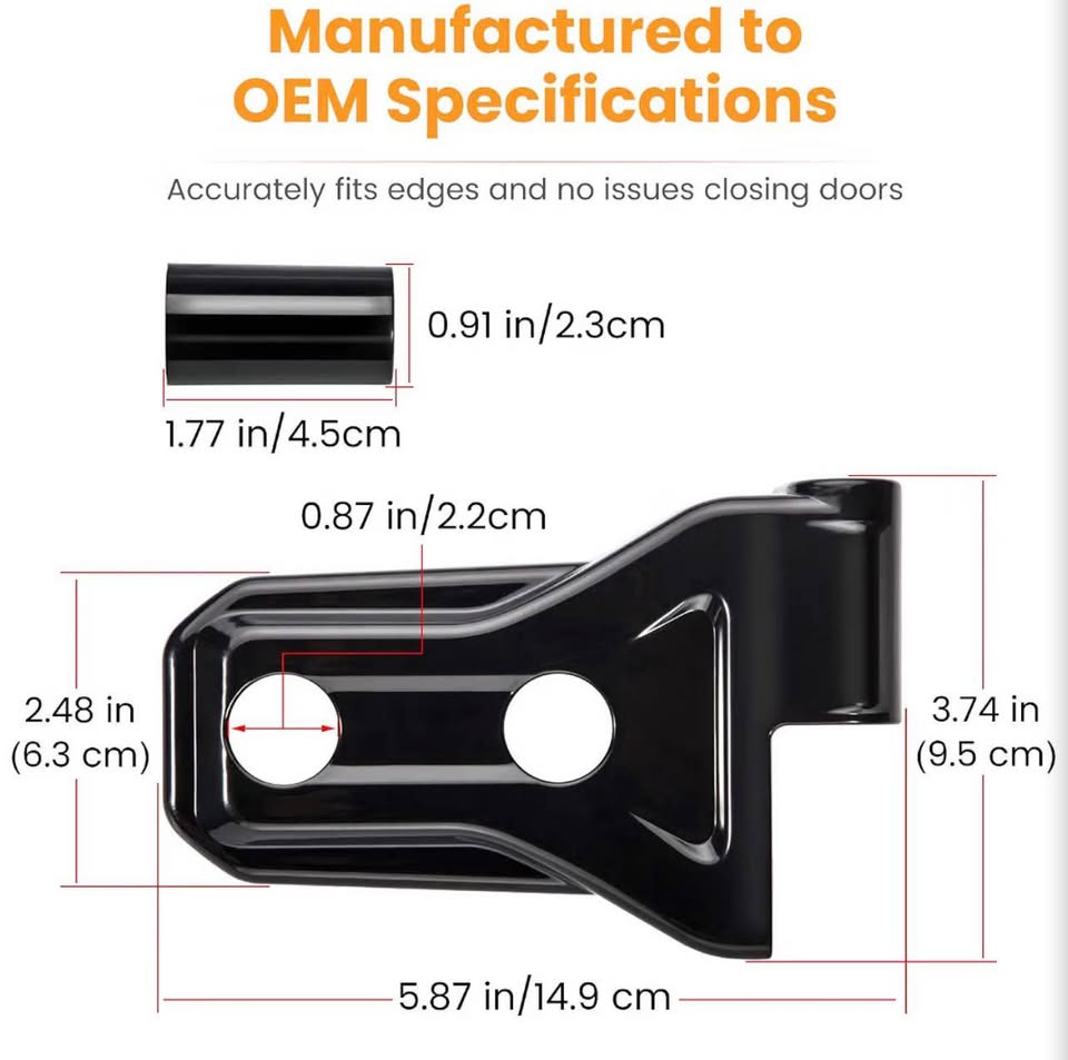 Door Hinge Cover Trim Exterior Accessories Decoration for 2018-2025 Jeep Wrangle
