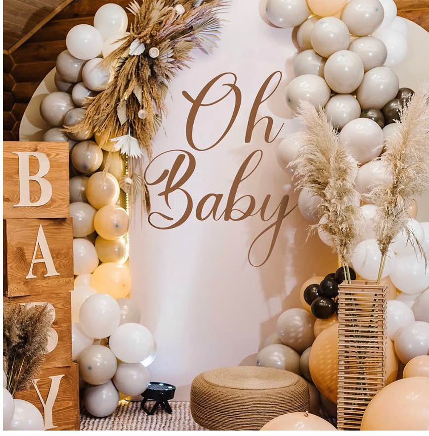 'Oh Baby' Party Backdrop Decals