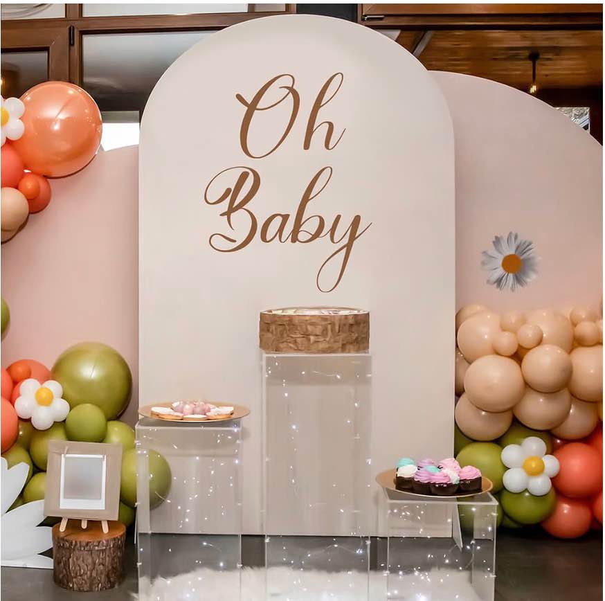 'Oh Baby' Party Backdrop Decals