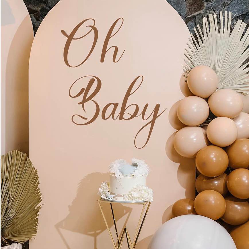 'Oh Baby' Party Backdrop Decals