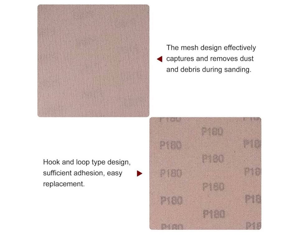 15pcs Mesh Sanding Discs 9 Inch Hook and Loop Sanding Net 180 Grits Dust Free Ab