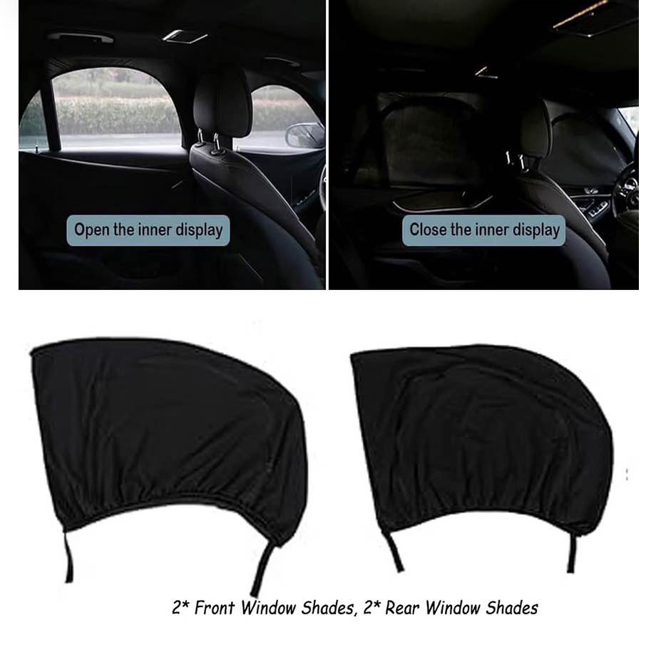 Universal Car Window Sun Shades (4-Pack)